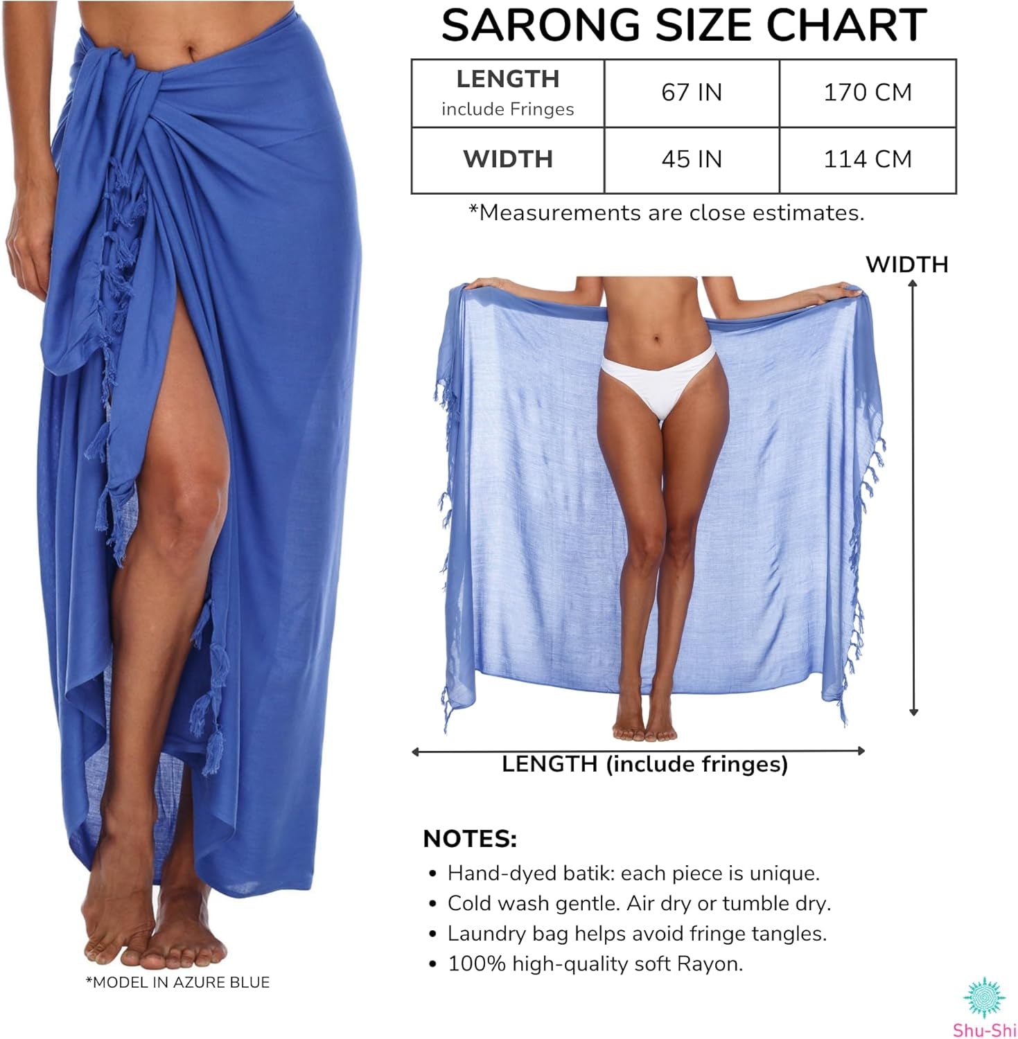 Sarong Wraps for Women Beach Cover up Skirt Swimsuit Wrap Pareo Coverups